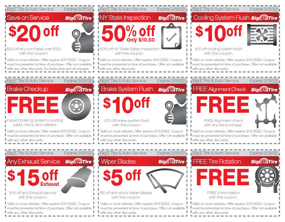 big e tire coupons 3-22 | Big E Tire and Auto Service – Vestal, Front  Street, Court Street, Binghamton, New York